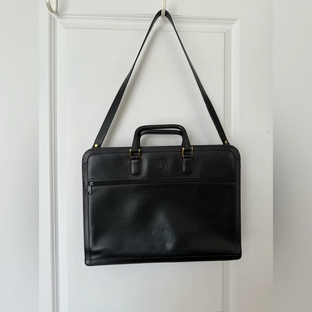 Mark Cross Leather Briefcase Laptop Bag